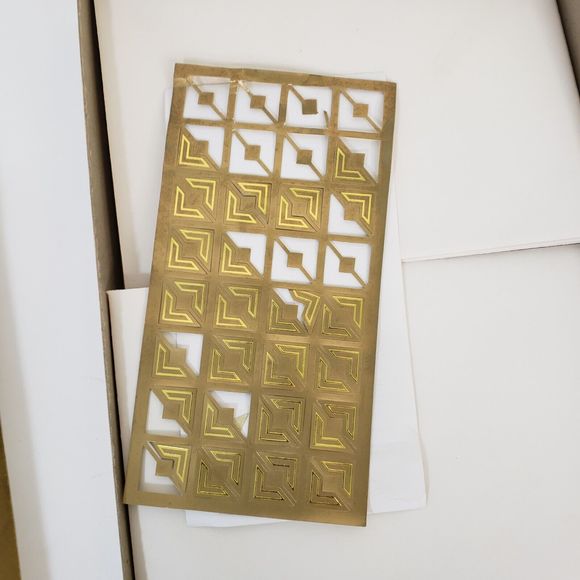 Vintage 60s Season's Greetings Christmas Stationery Set Embossed 24 Sheets Bells - Picture 4 of 11